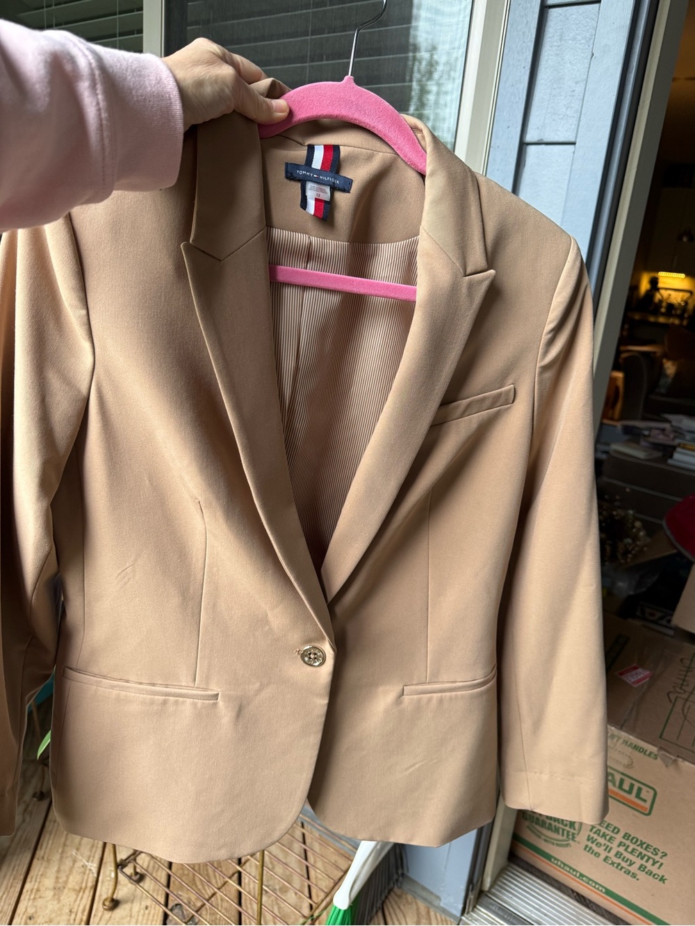 NWOT Tommy Hilfiger Camel (Tiger Eye) Tone Single-Button Blazer